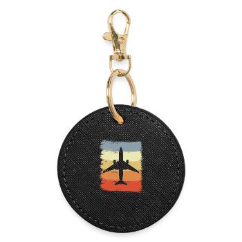 Vintage Aircraft - Round Keyring - black - Front