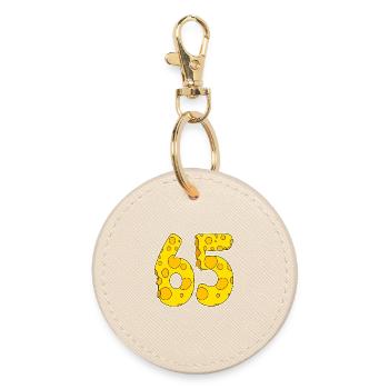 65 years of Lustig Käse - Round Keyring - oyster - Front