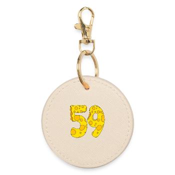 59 Jahre Lustig Käse - Runder Schlüsselanhänger - Auster - Vorne