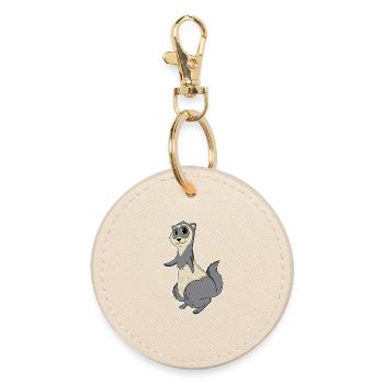 Motif animal furet - Porte-clés rond - huître - Devant