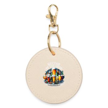 Beer Nectar of the Gods Lover Drinker Party - Round Keyring - oyster - Front