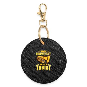 Tuba Grandfather - Round Keyring - black - Front