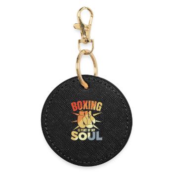 Boxing Is Part Of My Soul - Round Keyring - black - Front