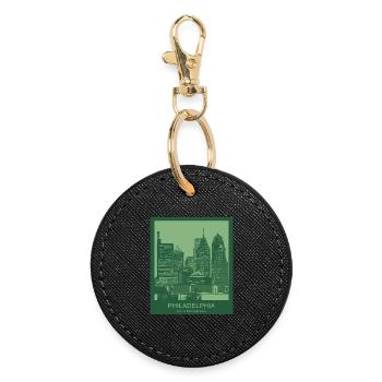 Philadelphia Skyline – City of Brotherly Love - Round Keyring - black - Front