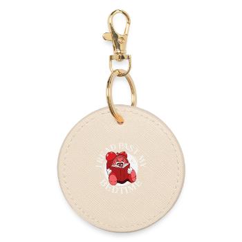 I read past my bedtime - Round Keyring - oyster - Front