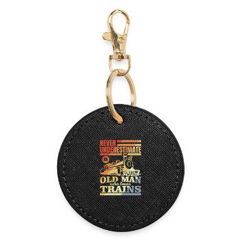 Railroad Grandfather - Round Keyring - black - Front