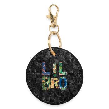 LIL BRO - Brother - Little Brother - Matching Look - Round Keyring - black - Front