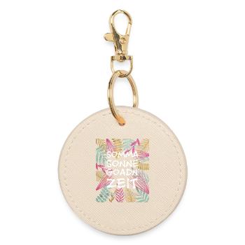 Somma Sun Goadn Time, Summer Sun Garden Time - Round Keyring - oyster - Front