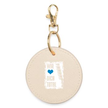 Rostock Football We love you totally Rostock - Round Keyring - oyster - Front