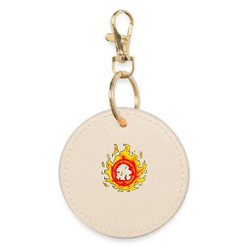 Cercle de feu - Porte-clés rond - huître - Devant