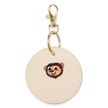 Animal à tête de lion - Porte-clés rond - huître - Devant