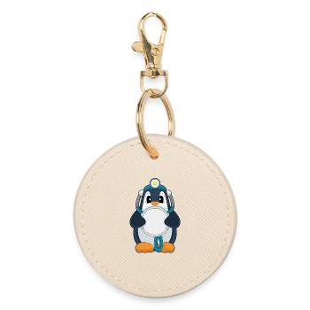 Stéthoscope Penguin Doctor - Porte-clés rond - huître - Devant