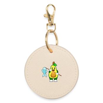 Pêche au poisson pêcheur avocat - Porte-clés rond - huître - Devant