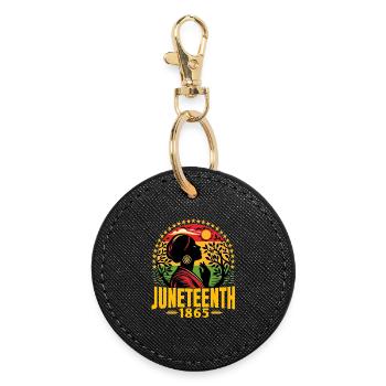 Juneteenth: 19. Juni 1865, Freiheit - Runder Schlüsselanhänger - Schwarz - Vorne