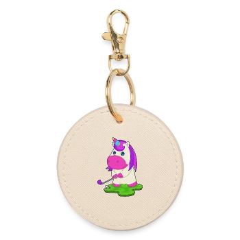 Unicorn Golf Golf Clubs - Round Keyring - oyster - Front