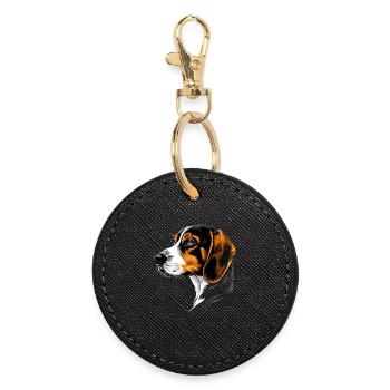 Beagle Chiot Beagles Chien mignon Beagle anglais - Porte-clés rond - noir - Devant