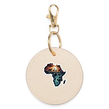 Africa Adventurousness - Round Keyring - oyster - Front