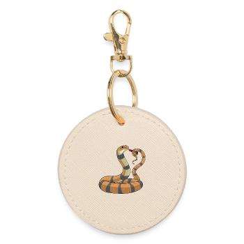 Rouge à lèvres serpent - Porte-clés rond - huître - Devant