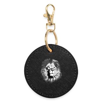 Loewe big cat - Round Keyring - black - Front