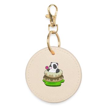 Panda Donut - Porte-clés rond - huître - Devant