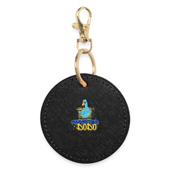 Gangster Dodo funny comic style - Round Keyring - black - Front