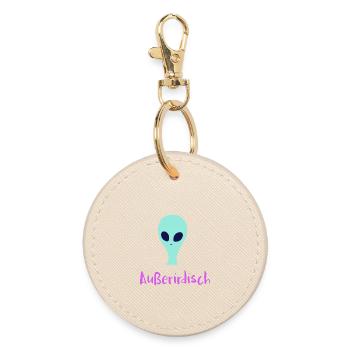 Mysterious Alien - Round Keyring - oyster - Front