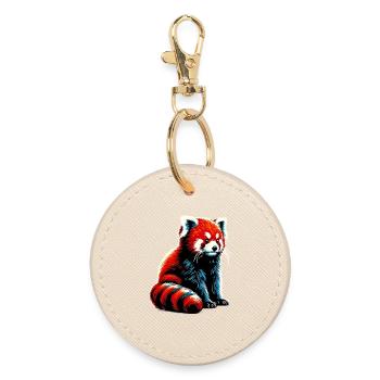 Red panda - Round Keyring - oyster - Front
