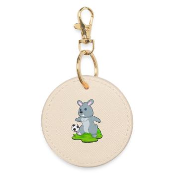 Bunny Joueur de Football - Porte-clés rond - huître - Devant