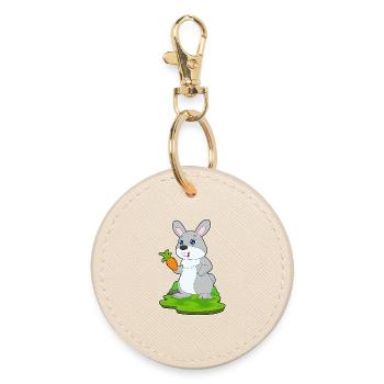 Lapin Carotte - Porte-clés rond - huître - Devant