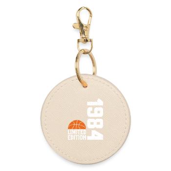 40th Anniversary 1984 Limited Edition Basketball - Round Keyring - oyster - Front