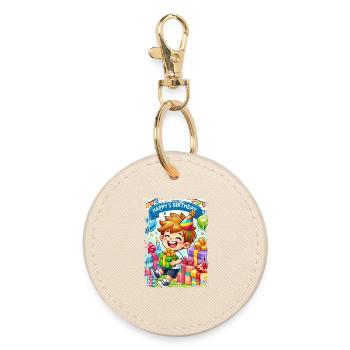 Joyeux 5e anniversaire - Porte-clés rond - huître - Devant