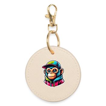 Casquette à capuche Monkey - Porte-clés rond - huître - Devant