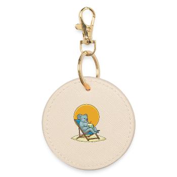 Koala Strand Kokosnuss Sommer - Porte-clés rond - huître - Devant