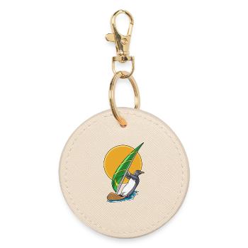Été de planche de surf Penguin Windsurf - Porte-clés rond - huître - Devant