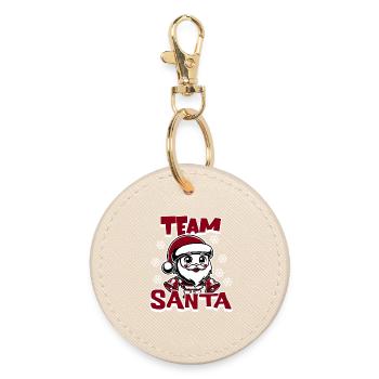 Team Santa - Round Keyring - oyster - Front