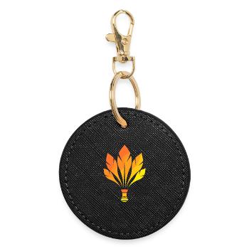Badminton - Porte-clés rond - noir - Devant