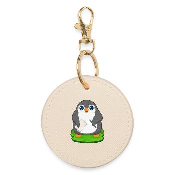 Penguin Student Paper School - Round Keyring - oyster - Front