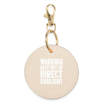 Avertissement Garder à l’abri de la lumière directe du soleil Chemise drôle - Porte-clés rond - huître - Devant