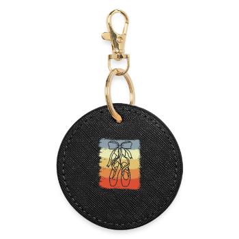 Ballerines Look Vintage - Porte-clés rond - noir - Devant