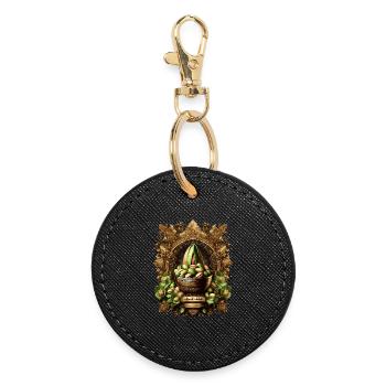 Pistache d’Arabie – Ornements et luxe à Dubaï - Porte-clés rond - noir - Devant