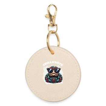 Art collectif de la tortue avec des lunettes de soleil - Porte-clés rond - huître - Devant
