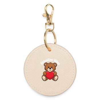 Valentine vibes for lovers on Valentine's Day - Round Keyring - oyster - Front