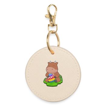 Oeuf de Pâques Taureau - Porte-clés rond - huître - Devant