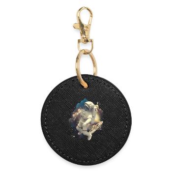 Astronaut in space magic - Round Keyring - black - Front