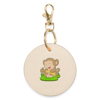 Monkey Banana - Round Keyring - oyster - Front