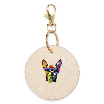 Maîtresse de chien Chihuahua J’aime les chihuahuas mignons - Porte-clés rond - huître - Devant