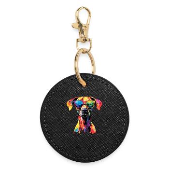 Rhodesian Ridgeback chasse chien chiens Pride Ridgeback - Porte-clés rond - noir - Devant