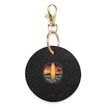Œuvres d’art de surf - Porte-clés rond - noir - Devant