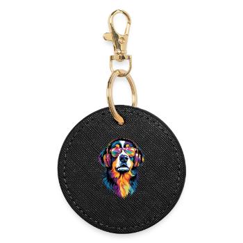 Bernese Mountain Dog Cute Dogs Swiss Mountain Dogs - Round Keyring - black - Front