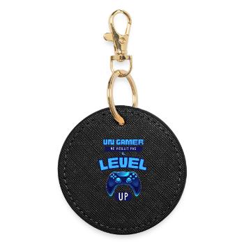 Un Gamer Level Up: Jeunesse Infinie - Porte-clés rond - noir - Devant